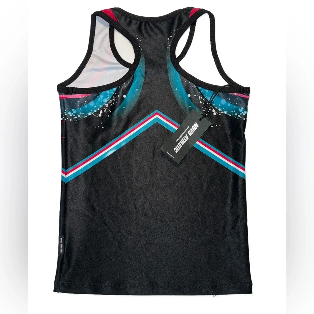 NWT Nuvo Athletic girls cheer gymnastics top YL size 10/12